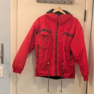 Vintage 80's Ski Jacket With Embroidered Ribbon